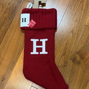 Wondershop Red  Holiday Stocking with Letter H